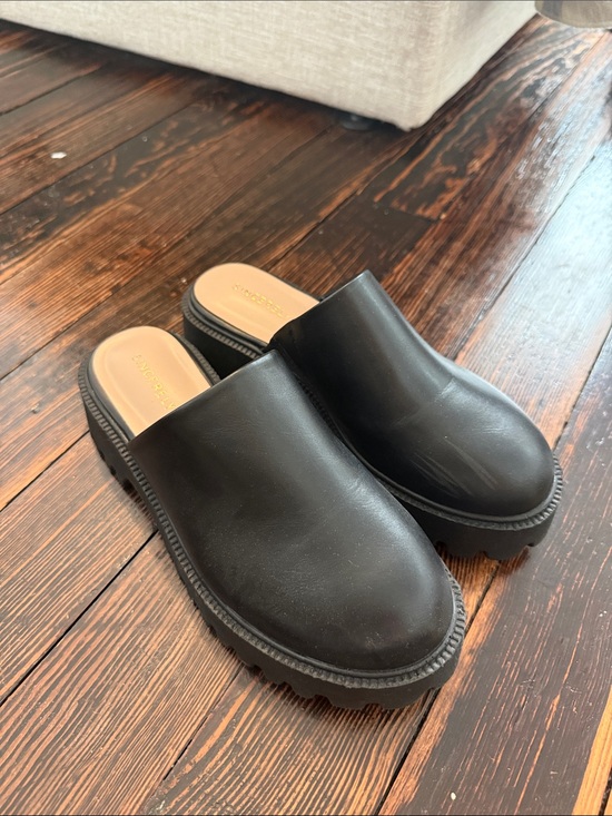 Sincerly Jules Shoes - Woman’s Black Faux Leather Slip-On Mules with Cushioned Insole. Sincerely Jules